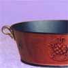 hand painted catchpot looking like carved wood