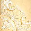 painted trompe l'oeil acanthus leaves decoration